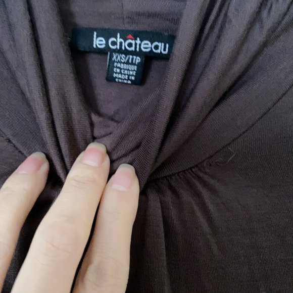 New Le Chateau soft Lightweight Turtleneck Long Sleeves Swing Dress - Picture 2 of 5